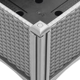 ZNTS Garden Planter with Trellis Light Grey 40x40x142 cm PP 367917