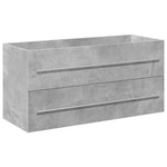 ZNTS 2 Piece Bathroom Furniture Set Concrete Grey Engineered Wood 3324922