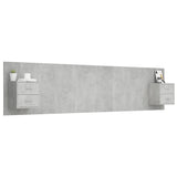 Bed Headboard with Cabinets Concrete Grey Engineered Wood 3115759