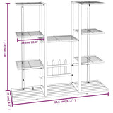 Flower Stand 94.5x25x89 cm White Iron 343120