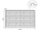 Gabion with 5 mm Wire and 5x10 cm Mesh 200x20x150 cm 3464566