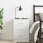 Bedside Cabinet White 38x35x56 cm Engineered Wood 800450