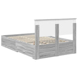 Bed Frame with Drawer Grey Sonoma 120 x 190 cm Engineered Wood 3410927