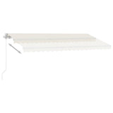 Manual Retractable Awning with LED 400x300 cm Cream 3069542