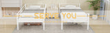 White reinforced metal bunk bed with iron art on top and bottom, dormitory/children's room double W3987P434160