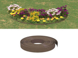 Garden Edging 25 m 10 cm PE Brown 42036847