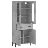 Highboard Concrete Grey 69.5x34x180 cm Engineered Wood 3198541