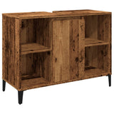 Sink Cabinet Old Wood 80x33x60 cm Engineered Wood 857135