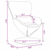 Egg Chair Light Grey 63 x 73 x 90 cm Velvet 42002724