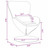 Egg Chair Dark Grey 63 x 73 x 90 cm Fabric 42002737