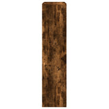 Room Divider Bookcase 3-Tier Smoked Oak 123x29x123 cm Engineered Wood 857989