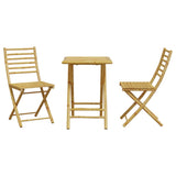 ZNTS 3 Piece Bistro Set Bamboo 3278527