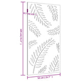 Garden Wall Decoration 105x55 cm Corten Steel Leaf Design 824493