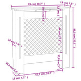 MDF Radiator Cover White 78 cm 325567