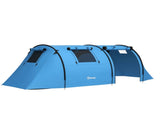 Four Man Duo Room Tunnel Tent, with Accessories - Sky Blue T3398P349030