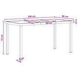 Garden Dining Set 9 pcs Black and Anthracite 160 x 80 x 73 cm 3448905