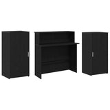 Reception Desk Black Oak 200x50x103.5 cm Engineered Wood 3324215