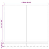 Retractable Awning Yellow 250 x 200 cm Fabric 3329363