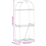 Log Holder Green 80x45x190 cm Galvanised Steel 364540