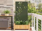 Garden Privacy Screen Olive green 50 x 140 cm Cold-rolled steel 876325