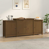 Sideboard Honey Brown 164x37x68 cm Solid Wood Pine 821495