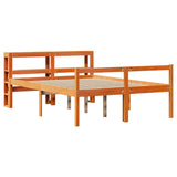 Bed Frame with Headboard without Mattress Wax Brown 150x200 cm 3305884