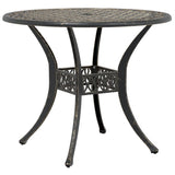 Garden Table Bronze 90x75 cm Cast Aluminium 4002807