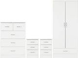 ZNTS Nevada 2 Door 1 Drawer Wardrobe Bedroom Set 100-108-026