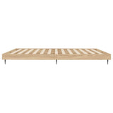 Bed Frame without Mattress Sonoma Oak 200x200 cm Engineered Wood 832216