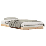 Floor Bed Frame Natural 80 x 220 cm Solid Pine Wood 869746