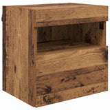 TV Wall Units with LED Old Wood Engineered Wood 3402980