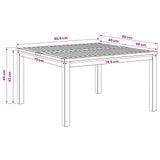 Coffee Table Natural 80 x 80.5 x 45 cm Solid Acacia Wood 901241