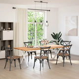 Dining Table Legs X-Shaped 2 pcs White 70x cm Steel 4012917