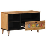 TV Cabinet with Drawer Natural 80 x 33 x 46 cm Solid Mango Wood 4018277