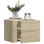 ZNTS Wall-mounted Bedside Cabinets 2 pcs Sonoma Oak 45x30x35 cm 848330
