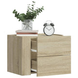 ZNTS Wall-mounted Bedside Cabinets 2 pcs Sonoma Oak 45x30x35 cm 848330