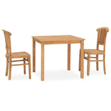 ZNTS 3 Piece Garden Dining Set Solid Teak Wood 3060014