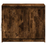 Sideboard with LED Smoked Oak 72x34x61 cm Engineered Wood 852177