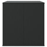 Garden Cushion Box PE Rattan 145x100x103 cm Black 317229