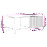 Coffee Table Old Wood 90 x 50 x 40 cm Engineered Wood 894733