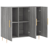 Sideboard Grey Sonoma 90x34x80 cm Engineered Wood 828098