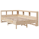 ZNTS Bookcase Bed without Mattress 120x200 cm Solid Wood Pine 3324424