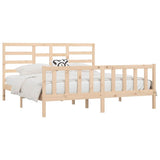 Bed Frame without Mattress 200x200 cm Solid Wood Pine 3107633