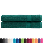 ZNTS Premium Sauna Towels SOLUND 2 pcs Green 80x200 cm 600 gsm 137338