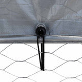 Chicken Cage with Roof and Door Silver Galvanised Steel 3294911