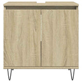 3 Piece Bathroom Furniture Set Sonoma Oak Engineered Wood 3307674