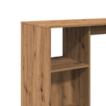 ZNTS Bar Table with Shelf Artisan Oak 124x46x103.5 cm Engineered Wood 854399