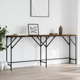 Console Table Smoked Oak 180x29x75 cm Engineered Wood 837764