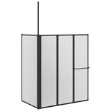 Shower Screen Folding White Aluminium 42009757