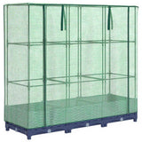 Raised Bed with Greenhouse Cover Rattan Look 120x40x123 cm 4015825